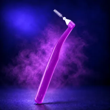 Brossette Violet Arctique coudée, 0,6 mm