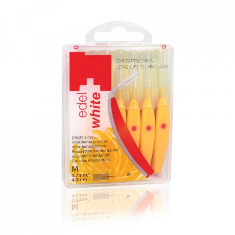 Brossette interdentaire edel+white 0,7 mm Jaune x 6